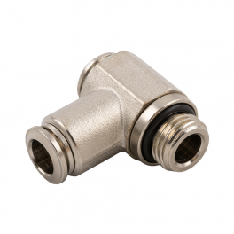 EMH08-02G-A Штуцер угловой с серьгой латунь G1/4 8мм