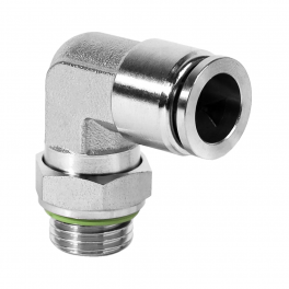 QS-AL-08-G14 Фитинг угловой, 8мм x G 1/4 (наруж.резьба)